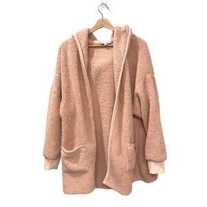 Kookaburra by UGG blush Sherpa teddy open cardigan jacket 1X